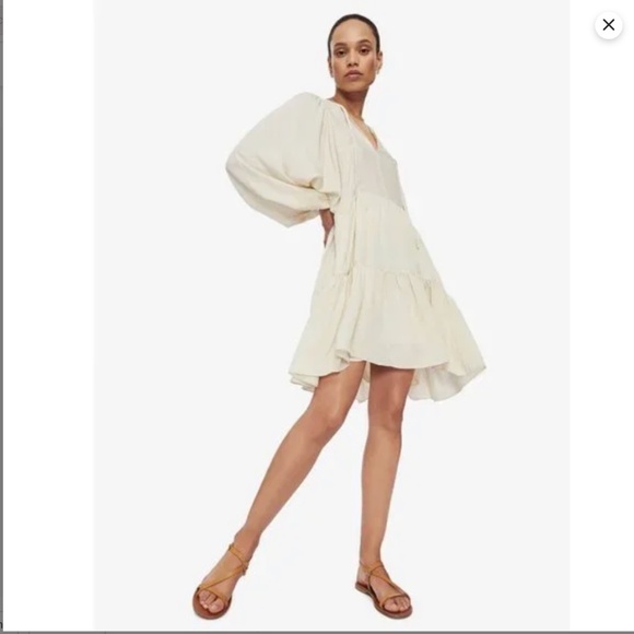 ANINE BING Madison Tiered Silk Blend Mini Dress - Picture 2 of 9